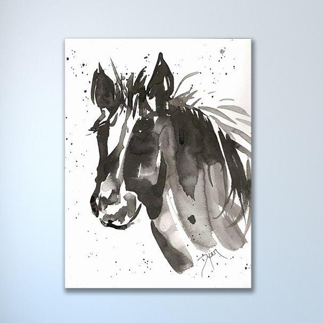 Bareback by Beverly Dyer - Wrapped Canvas Painting Print East Urban Home Size: 102cm H x 76cm W x 4cm D on Productcaster.