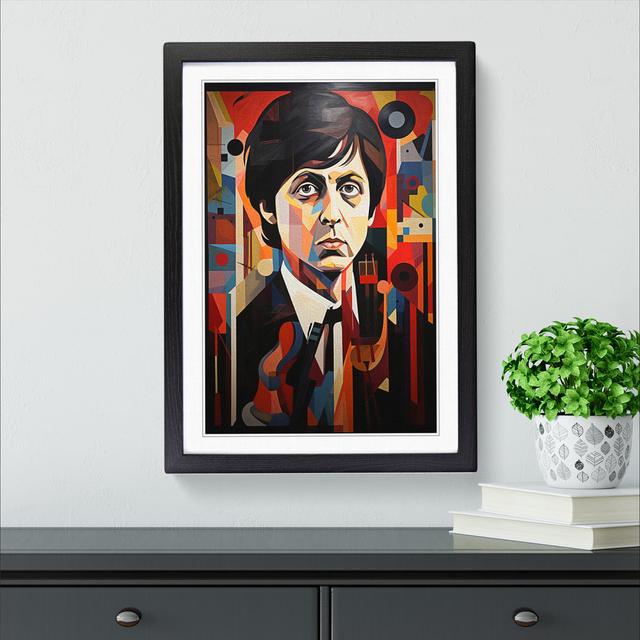 XYZ-FRM-V1223-1272 Paul McCartney Orphism - Single Picture Frame Print on Wood Big Box Art Size: 46cm H x 34cm W x 2cm D, Format: Black Framed on Productcaster.