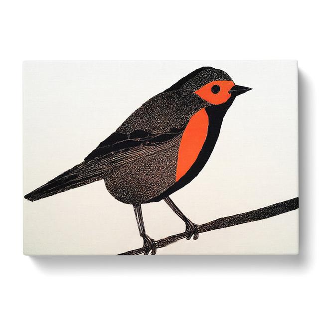 Shining Robin Bird - Wrapped Canvas Graphic Art Big Box Art Size: 40cm H x 60cm W on Productcaster.