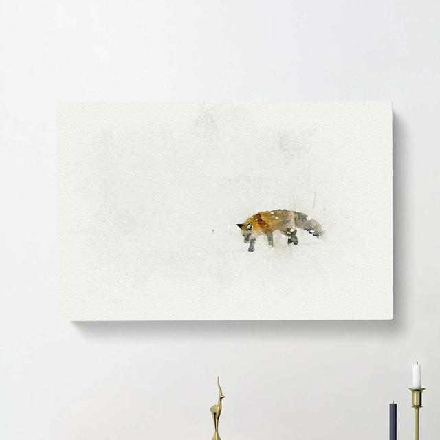 Red Fox Prowling In Wyoming In Abstract - Wrapped Canvas Print East Urban Home Size: 60cm H x 91cm W x 3cm D on Productcaster.