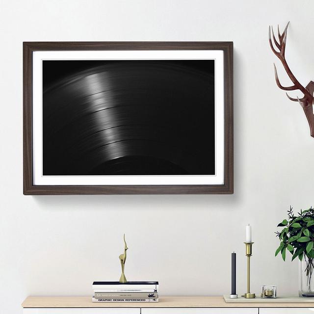 Grooves of the Vinyl Record - Picture Frame Photograph Print East Urban Home Frame Option: Walnut Framed, Size: 36cm H x 48cm W x 2cm D on Productcaster.