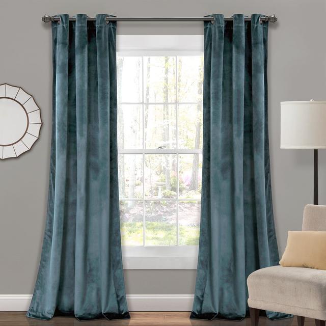 Belknap Room Darkening Thermal Curtain (Set of 2) Blue Elephant Size per Panel: 96.5cm W x 213cm L, Curtain Colour: Slate Blue on Productcaster.