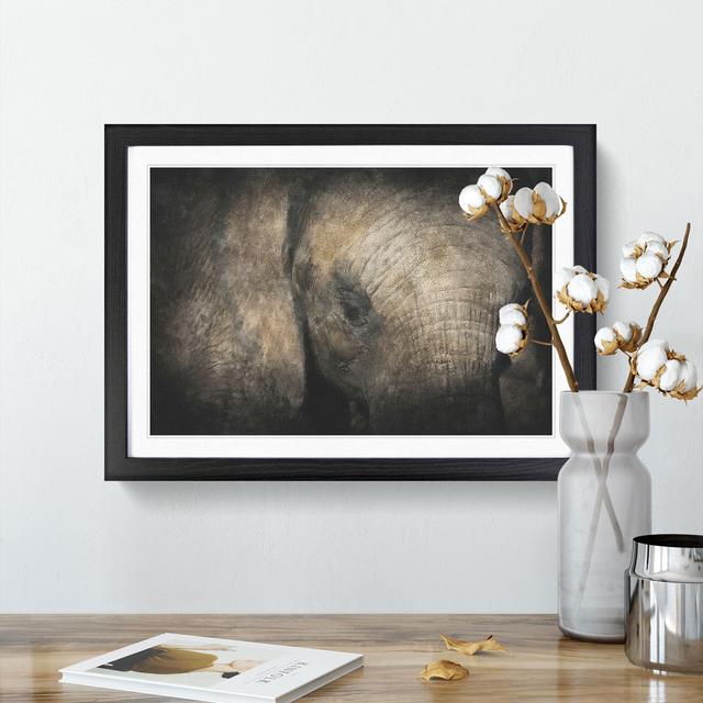 Gentle Elephant - Picture Frame Graphic Art Print East Urban Home Frame Option: Black Framed, Size: 24cm H x 33cm W x 2cm D on Productcaster.