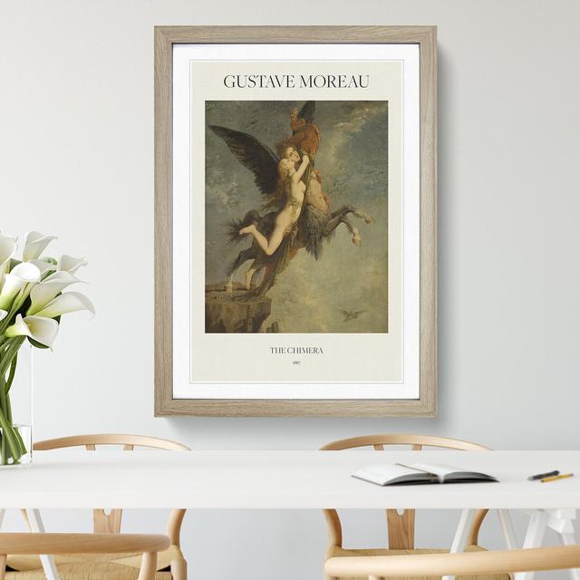 The Chimera by Gustave Moreau - Picture Frame Painting East Urban Home Size: 65cm H x 48cm W x 2cm D, Frame Option: Oak Framed on Productcaster.