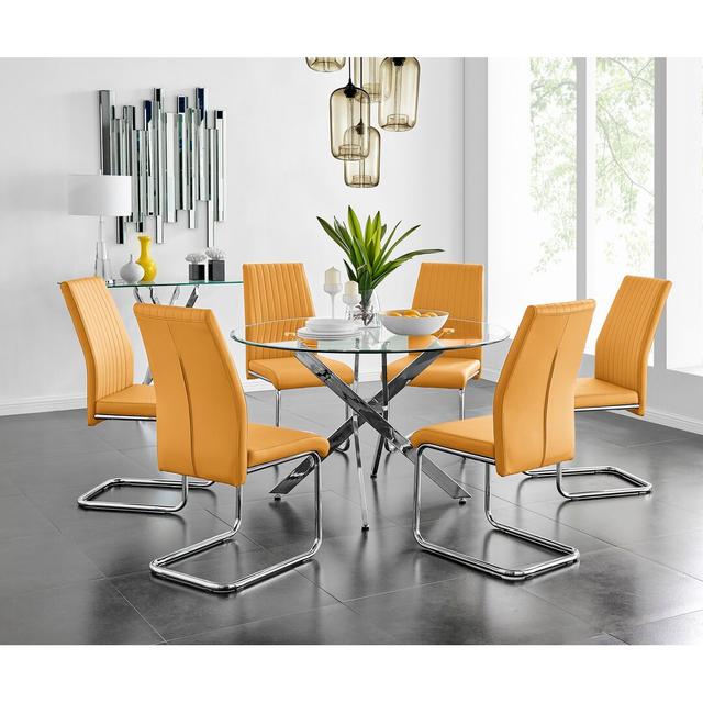 6 - Person Dining Set Canora Grey Colour (Chair): Yellow on Productcaster.