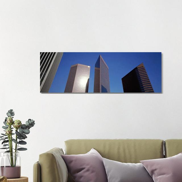 Low Angle View Of Downtown Office District, Los Angeles, California, USA #2 by Panoramic Images - Wrapped Canvas Panoramic Print Ebern Designs Size: 4 on Productcaster.