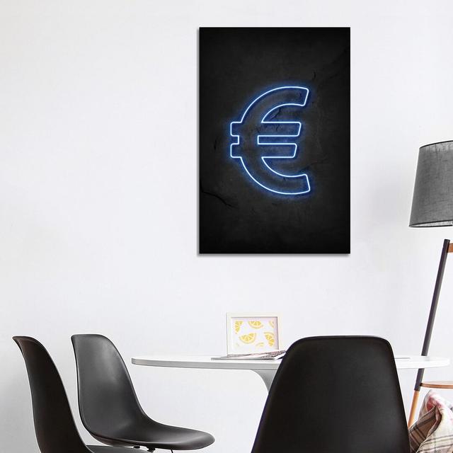 Euroo Neon 1PC6 Happy Larry Size: 101.6cm H x 66.04cm W, Format: Wrapped Canvas on Productcaster.