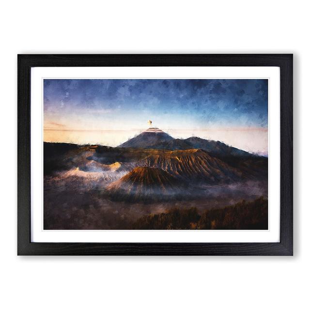 Mount Bromo in Indonesia - Picture Frame Painting East Urban Home Frame Option: Black Framed, Size: 36cm H x 48cm W x 2cm D on Productcaster.