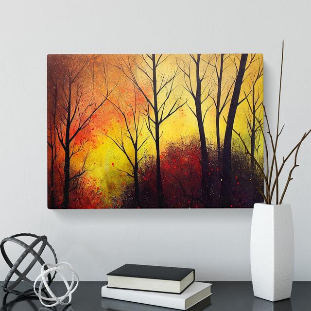 Autumn Forest Splatter Vol.3 - Wrapped Canvas Painting Alpen Home Size: 50cm H x 76cm W x 3cm D on Productcaster.