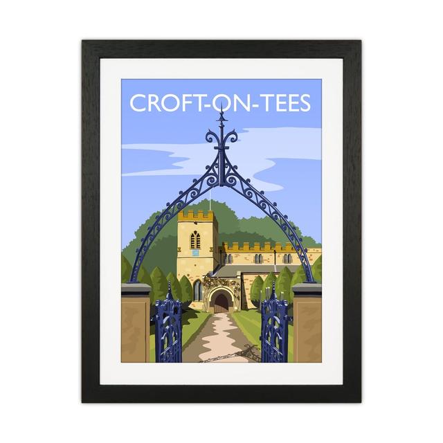 Croft-on-Tees by Richard O'Neill - Graphic Art Print Corrigan Studio Format: Black Framed, Size: 53.5cm H x 43.5cm W x 3cm D on Productcaster.