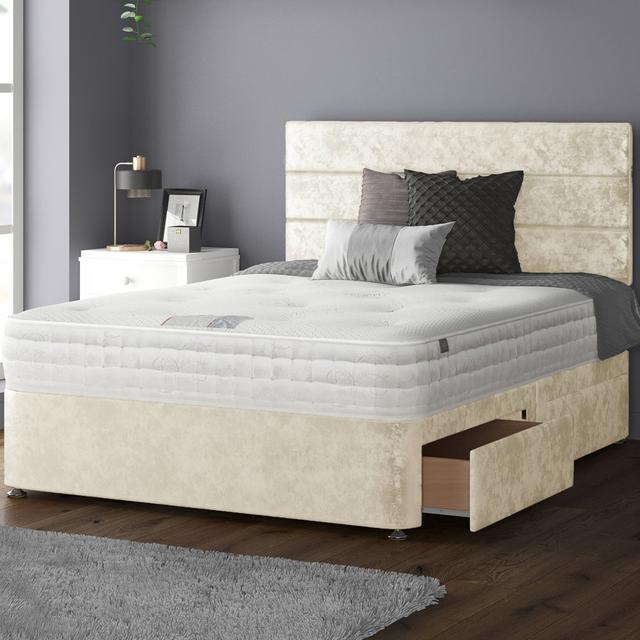 Divan Bed Set Fairmont Park Size: Single (3'), Colour: Cream on Productcaster.