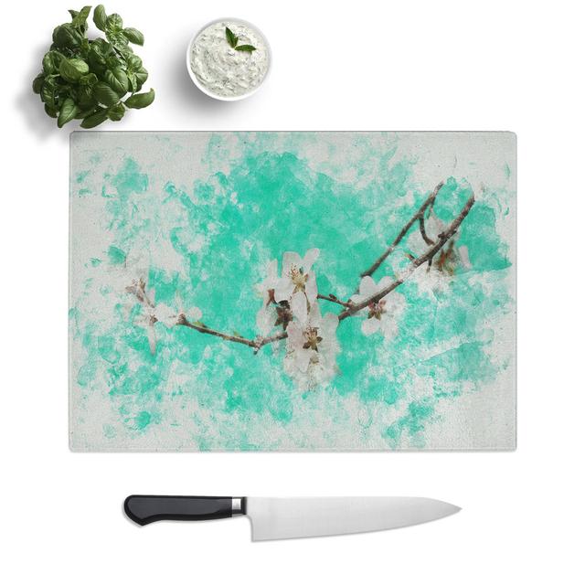 Cherry Blossom Vol.2 Chopping Board East Urban Home Size: 28.5cm W x 39cm L on Productcaster.