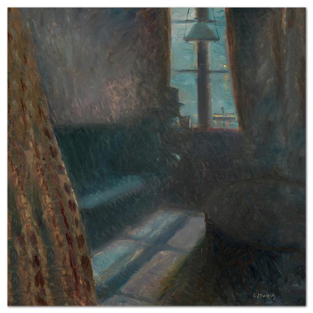 Happy Larry - Quadro - Edvard Munch - Notte A Saint Cloud - Vetro Acrilico Plexi - 70X70 - Pronto Da Appendere - Quadri Moderni Per La Casa Maturi Siz on Productcaster.