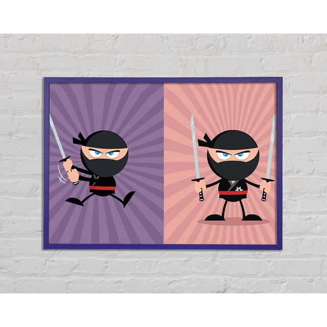 Ninja Duo - Single Picture Frame Art Prints Happy Larry Size: 59.7cm H x 84.1cm W x 2cm D on Productcaster.