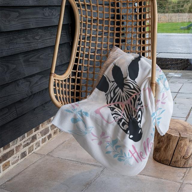 Rutan Hello Zebra Designer Blanket East Urban Home on Productcaster.