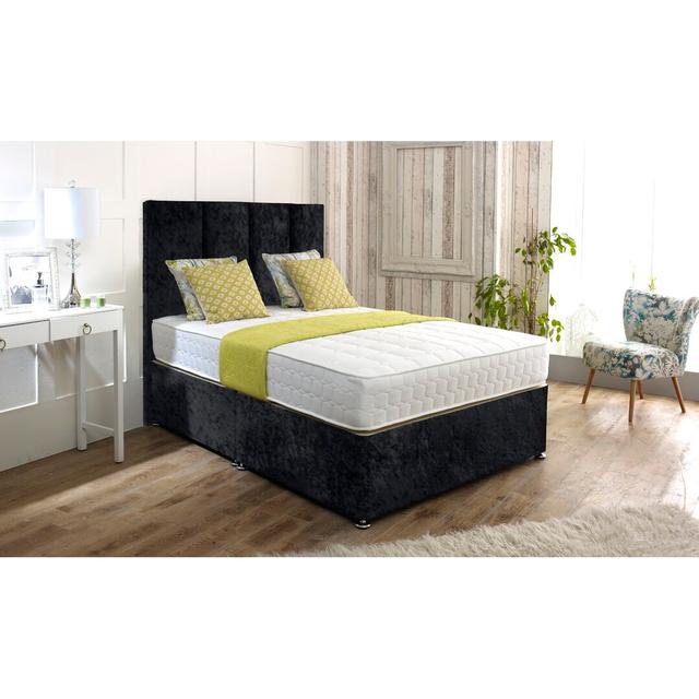 Atoll Divan Base Rosdorf Park Colour: Black, Size: Kingsize (5'), Storage Type: 2 Drawers (Foot End) on Productcaster.