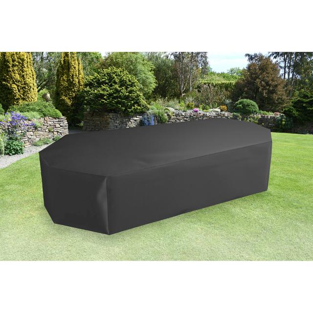 Dakota Fields Protector 5000 Premium 8 Seat Rectangular Garden Patio Dining Set Cover Dakota Fields Colour: Black on Productcaster.