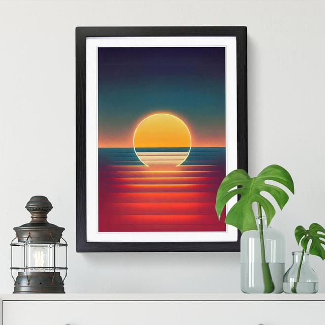 Sunset Minimalism Vol.4 - Print House of Hampton Size: 46cm H x 25cm W x 2cm D, Frame Option: Walnut on Productcaster.