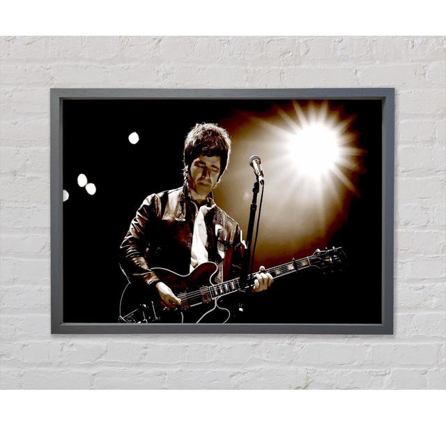 Noel Gallagher Oasis Sepia - Einzelner Bilderrahmen Kunstdrucke auf Leinwand Bright Star Größe: 59,7 cm H x 84,1 cm B x 3,3 cm T on Productcaster.