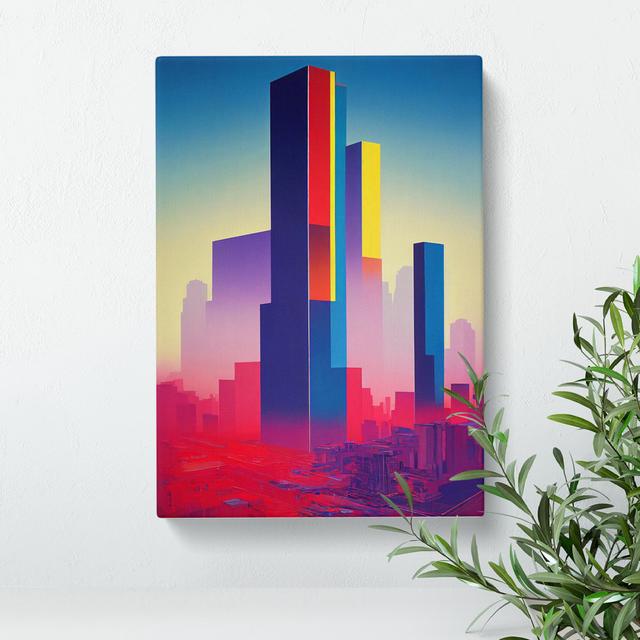 XC1022-1730X Creative City Skyline Abstract - Wrapped Canvas Print 17 Stories Size: 76cm H x 50cm W x 3cm D on Productcaster.