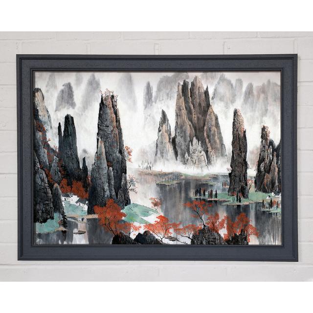 Tall Rock Structures in the Valley - Single Picture Frame Art Prints Union Rustic Size: 42cm H x 59.7cm W on Productcaster.