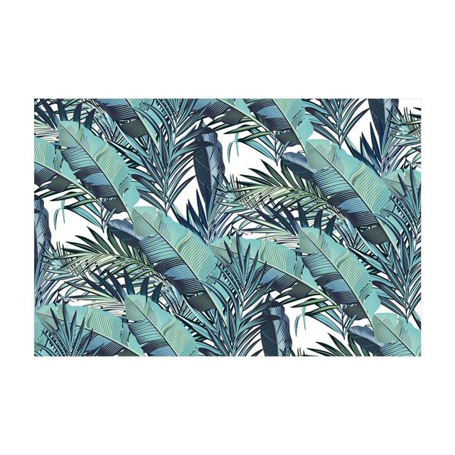 Hascal Teal/Grey Indoor/Outdoor Rug East Urban Home Rug Size: Rectangle 120 x 180cm on Productcaster.