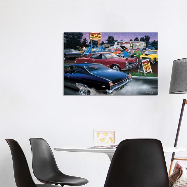 Honest Al's Used Cars by Bruce Kaiser - Wrapped Canvas Graphic Art Latitude Run Size: 66.04cm H x 101.6cm W x 1.905cm D on Productcaster.