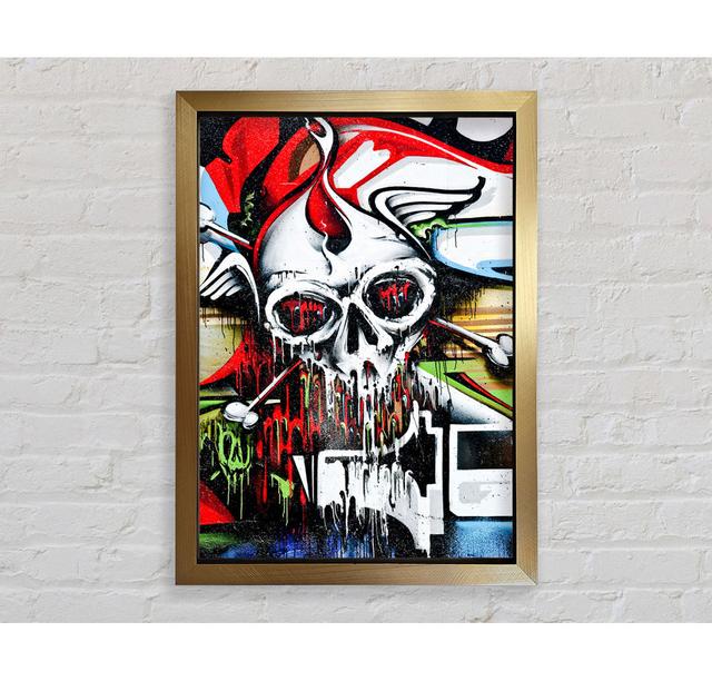 Melting Skull - Single Picture Frame Art Prints Bright Star Size: 141.4cm H x 100cm W x 3.4cm D on Productcaster.