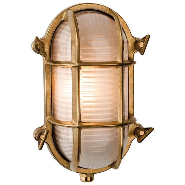 Outdoor Bulkhead Light Longshore Tides Finish: Brass on Productcaster.