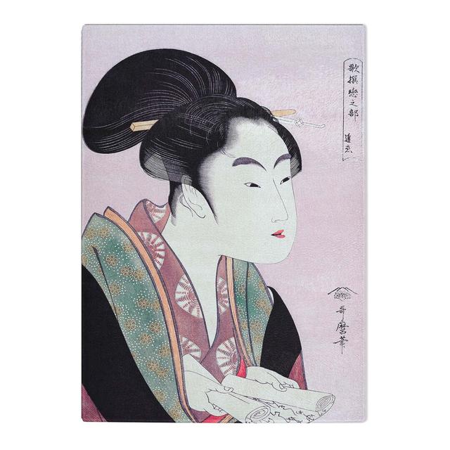 Tempered Glass Yogoto Ni Au Koi by Kitagawa Utamaro Chopping Board East Urban Home Size: 28.5cm W x 39cm L on Productcaster.