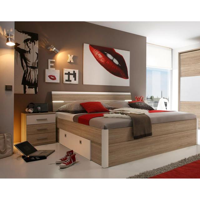 Schlafzimmer-Set Romane 17 Stories Farbe: Eiche San Remo hell on Productcaster.