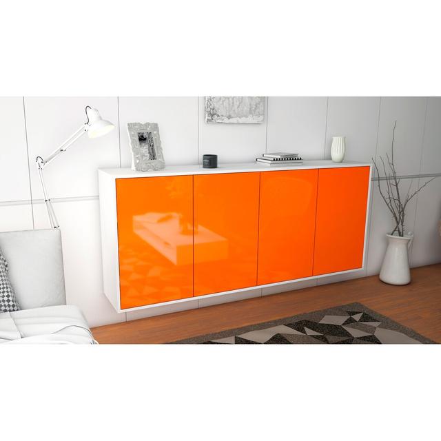 Southsea Sideboard Brayden Studio Colour: White mat/Orange on Productcaster.