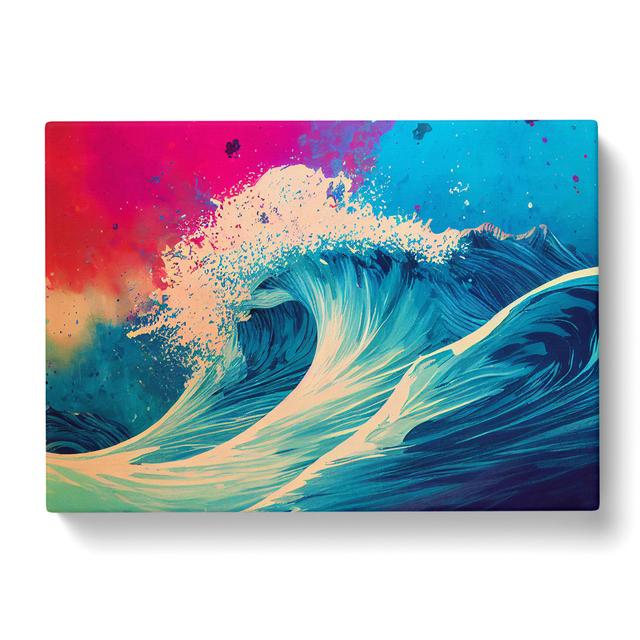 Paint Splash Ocean Wave Vol.2 Abstract House of Hampton Size: 40cm H x 60cm W x 3cm D on Productcaster.