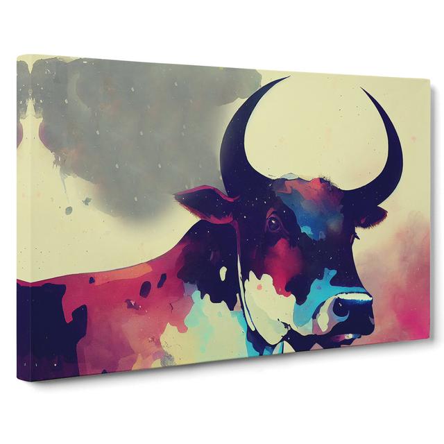 Cow Art Painting Vol.3 - Wrapped Canvas Painting Brambly Cottage Size: 40cm H x 60cm W x 3cm D on Productcaster.