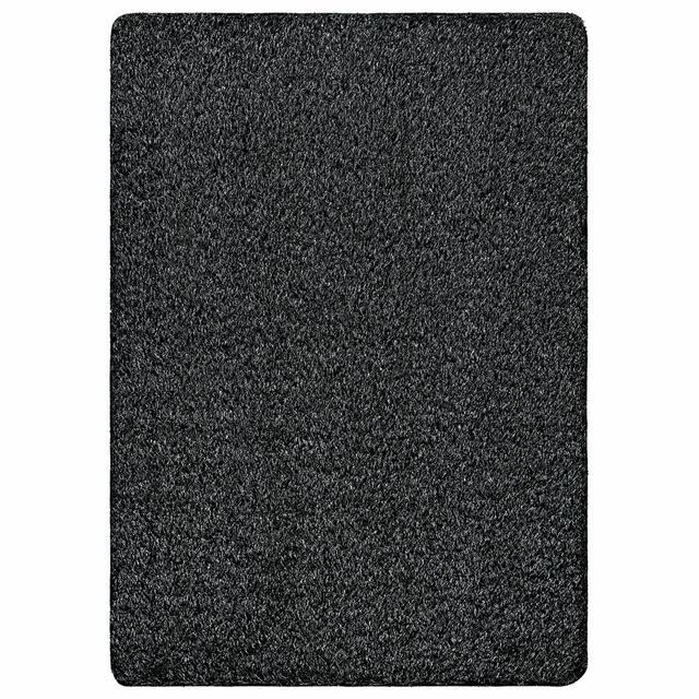 Natty Hooked Black Rug Milano Rugs Rug Size: Rectangle 50 x 80cm on Productcaster.