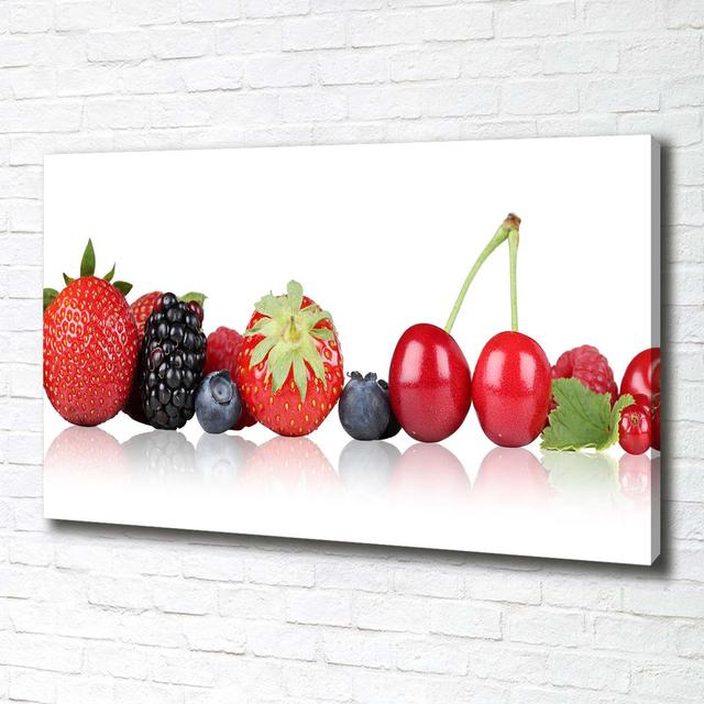 Fruit in a Row - Wrapped Canvas Art Prints Brayden Studio on Productcaster.