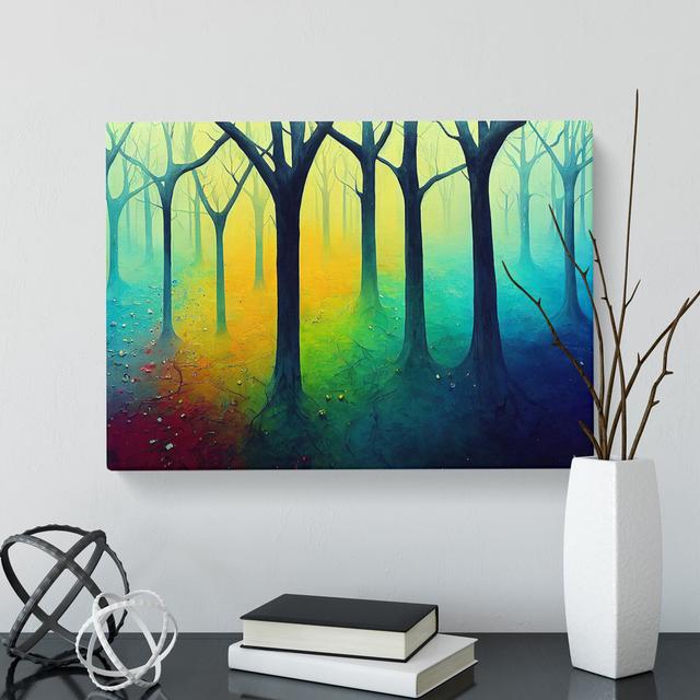 Colourful Forest Vol.3 - Wrapped Canvas Painting Alpen Home Size: 40cm H x 60cm W x 3cm D on Productcaster.