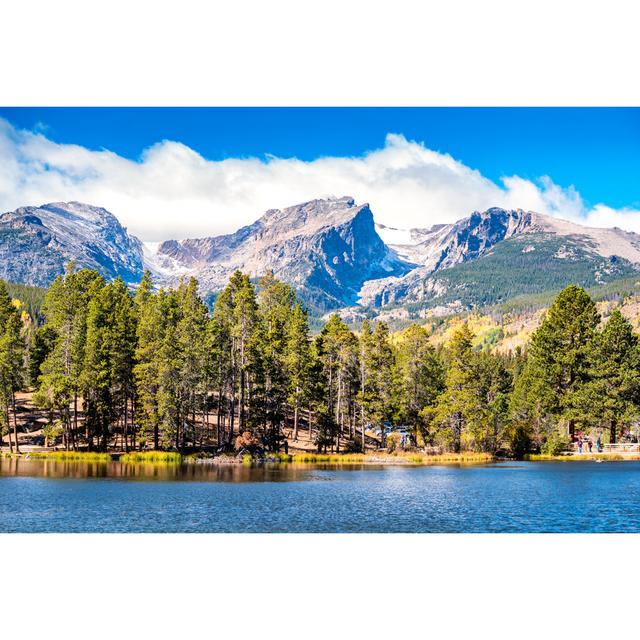 Sprague Lake Hallett Peak by Benedek - Wrapped Canvas Art Prints Alpen Home Size: 61cm H x 91cm W x 3.8cm D on Productcaster.