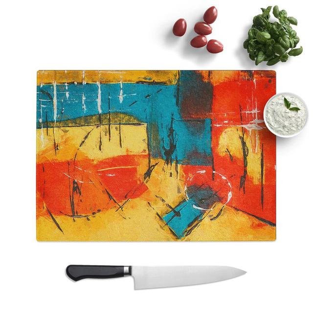 Tempered Glass Art Painting Vol.389 Chopping Board East Urban Home Size: 28.5 cm W x 20 cm L on Productcaster.