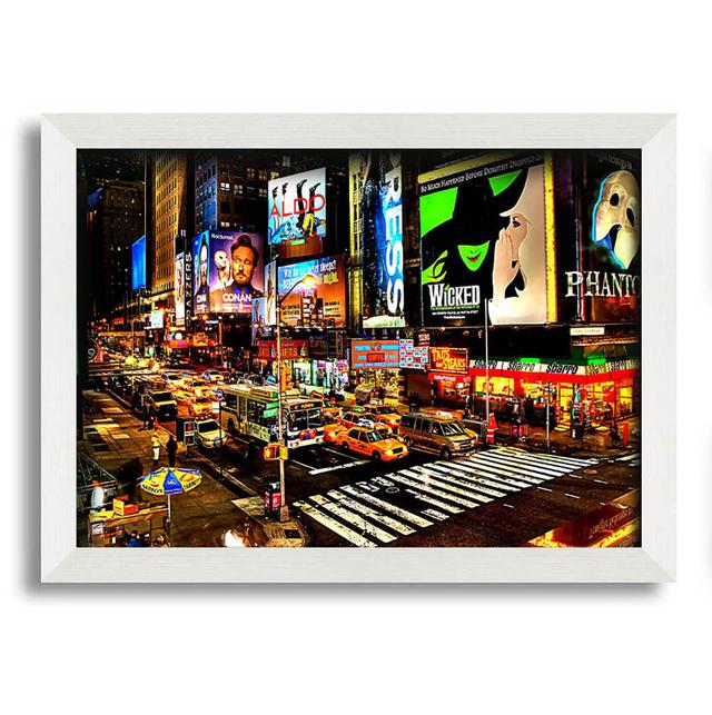 Street Advertising in New York - Single Picture Frame Art Prints Latitude Run Size: 42cm H x 59.7cm W on Productcaster.