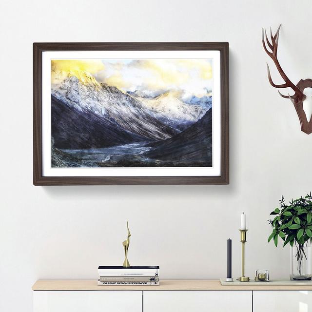 Spiti Valley in the Mountains - Picture Frame Painting Print East Urban Home Size: 24cm H x 33cm W x 2cm D, Frame Option: Walnut Framed on Productcaster.