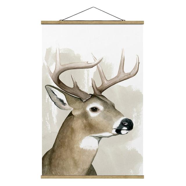 Forest Friends - Deer - Graphic Art Print Union Rustic Size: 150cm H x 100cm W x 0.3cm D on Productcaster.