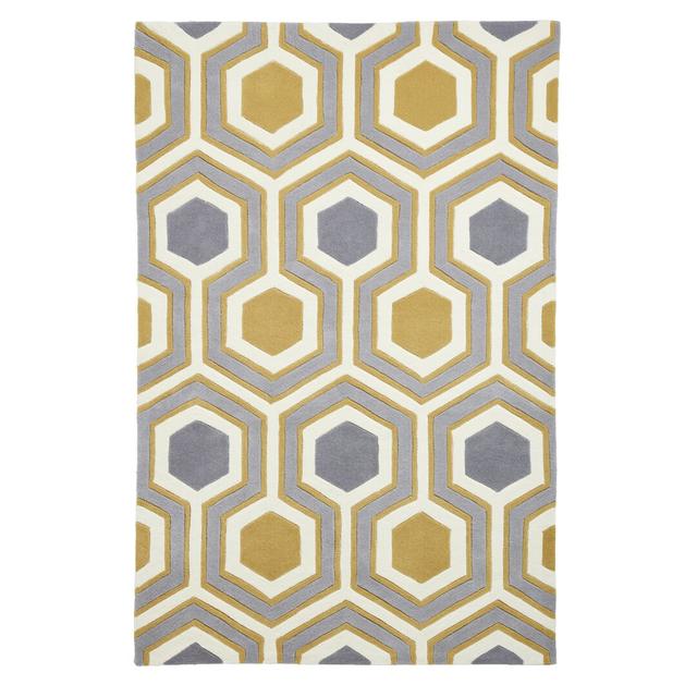 Evianna Hand Tufted Grey/Yellow Rug Corrigan Studio Rug Size: Rectangle 120 x 170cm on Productcaster.