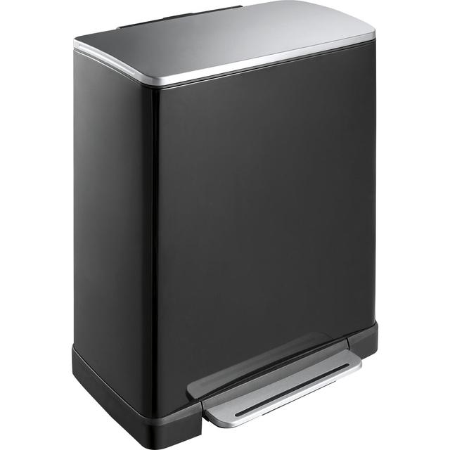 E-Cube Recycle 46L Step-On Bin EKO Colour: Black on Productcaster.