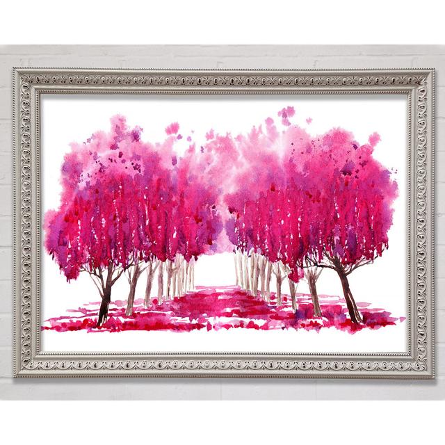 Pink Tree Walk - Single Picture Frame Art Prints Bright Star Size: 84.1cm H x 118.9cm W x 3cm D on Productcaster.