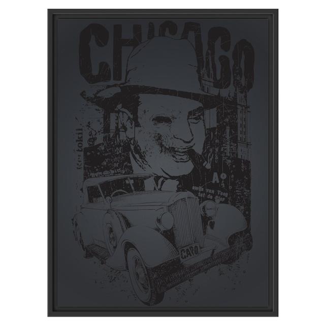 Gerahmtes Wandbild Chicago black East Urban Home Größe: 80 cm H x 60 cm B on Productcaster.