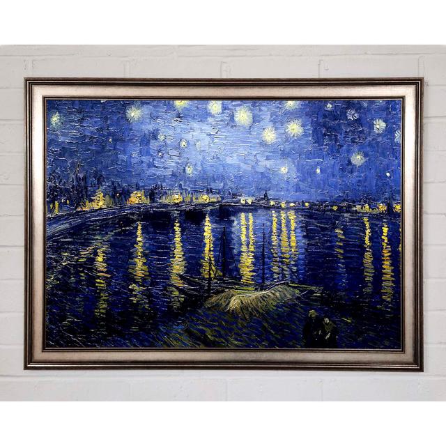 Gerahmtes Leinwandbild Starry Night Over The Rhone von Van Gogh in Blau ClassicLiving Größe: 84,1 cm H x 118,9 cm B x 1,5 cm T, Format: Poster mit met on Productcaster.