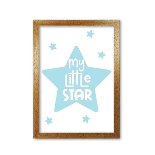 My Little Star - Print East Urban Home Format: Honey Oak Frame, Size: 60 cm H x 42 cm W x 5 cm D on Productcaster.