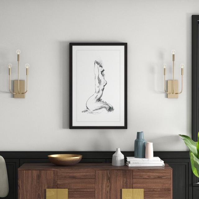 'Relaxed' Framed Drawing Print East Urban Home Size: 91cm H x 61cm W on Productcaster.