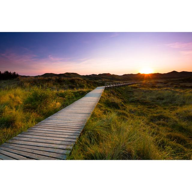 Wooden Path Through The Dunes by Mh-fotos - Wrapped Canvas Art Prints Wall Art Production Network Size: 51cm H x 76cm W x 3.8cm D on Productcaster.